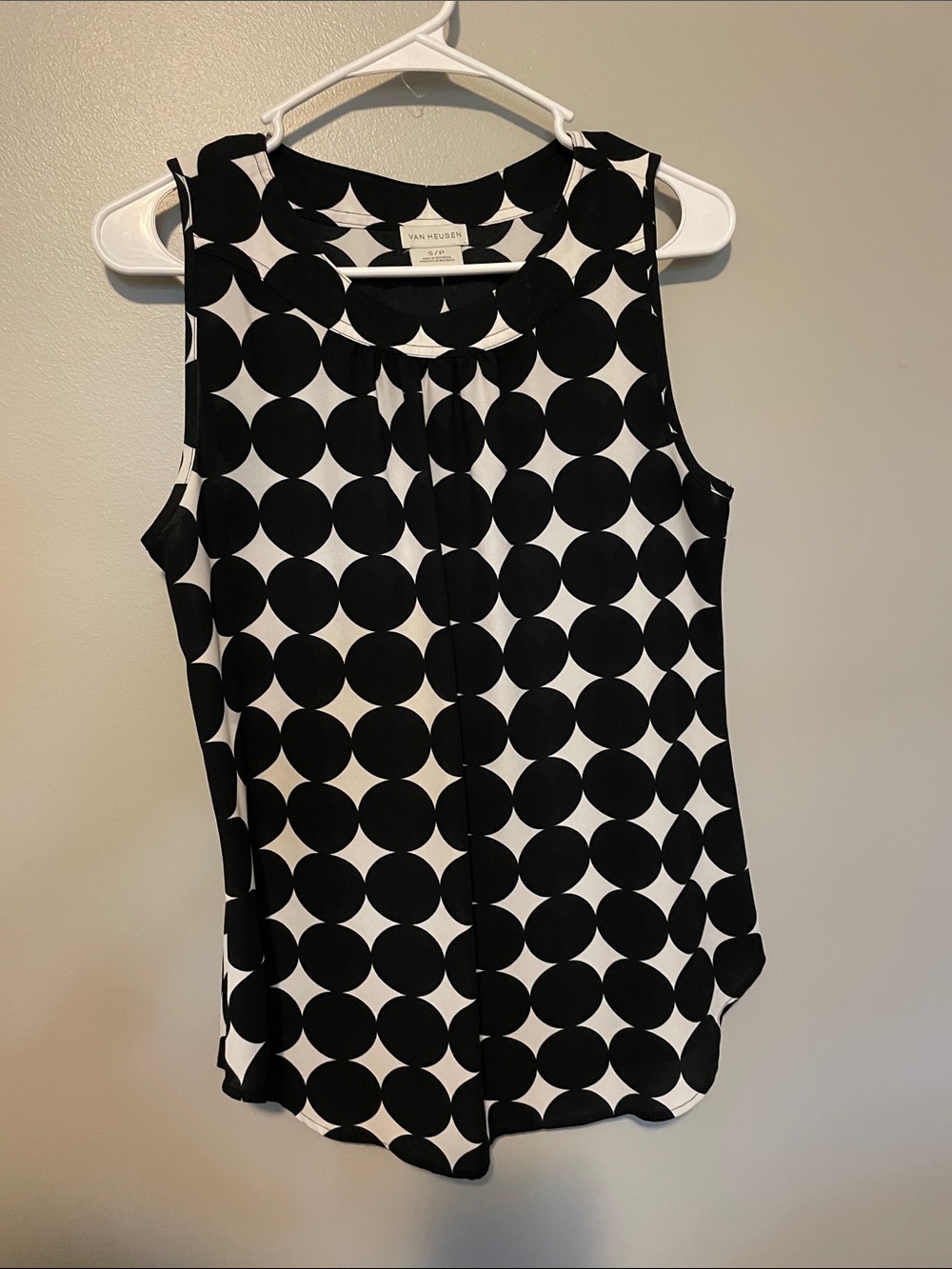 Van Heusen Black & White Polka Dot Sleeveless Camisole